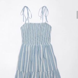 American Eagle Smocked Ruffle Mini Dress